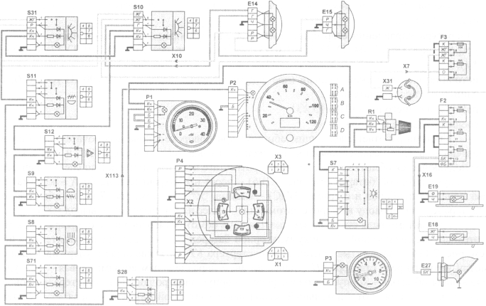 Камаз 6520 подключение схема. Электросхема КАМАЗ евро 3 спидометр. Схема подключения панели приборов КАМАЗ 65115 евро 3. Схема подключения генератора КАМАЗ евро. Схема подключения тахометра КАМАЗ 4310.