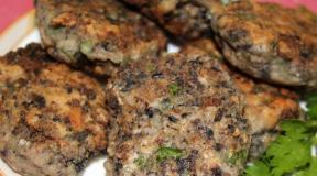 Delicious mushroom cutlets Cutlets with mushrooms last